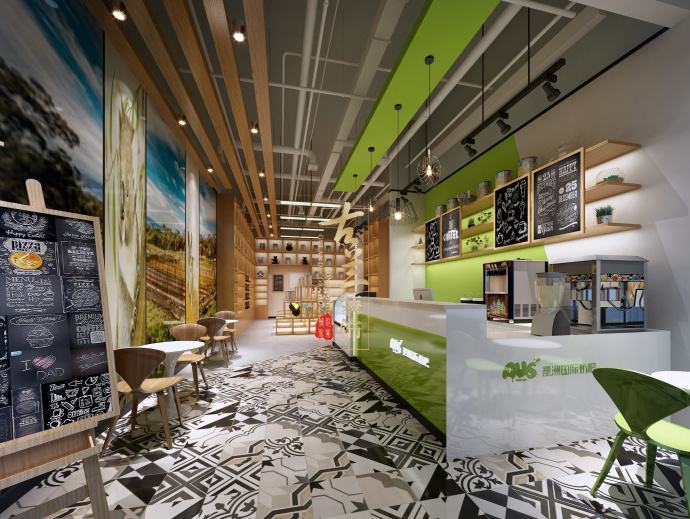 奶茶店铺装修_奶茶店装修_奶茶吧台装修效果图大全