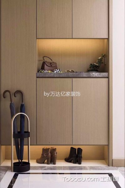 玄关 背景墙_简约风格102平米三室两厅室内装修效果图