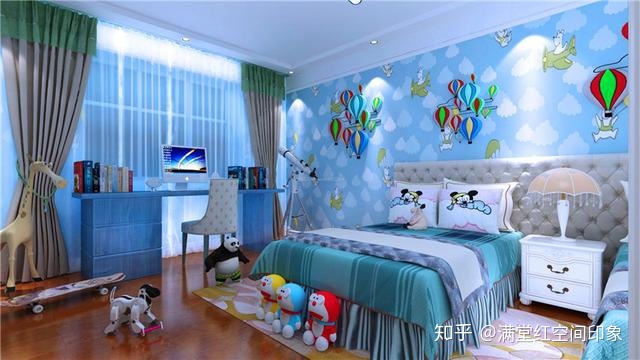 儿童房间装修_蓝色儿童房间装修效果图_儿童房间装修多少钱一平方