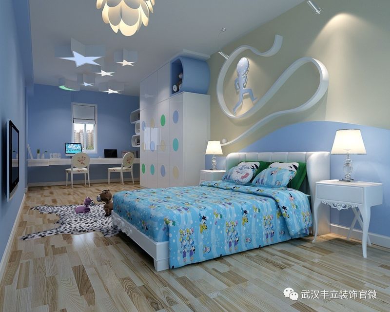 儿童房间装修多少钱一平方_儿童房间装修_蓝色儿童房间装修效果图