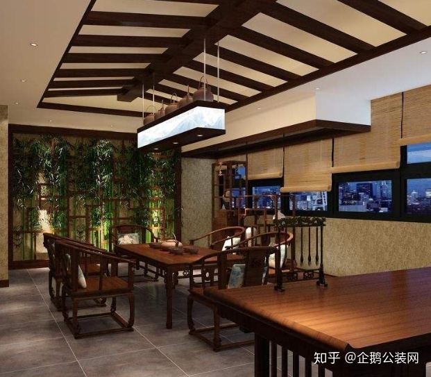 spa会所中式装修效果图_会所装修_中式独桌餐饮会所装修