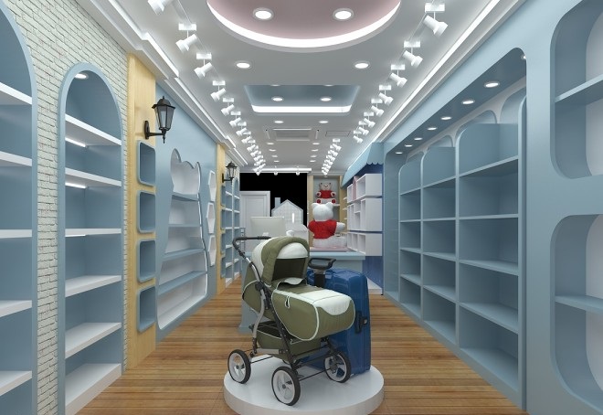 母婴用品店装修效果图_母婴店装修效果图_小型母婴店装修效果图
