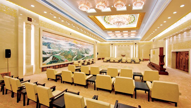 人民大会堂云南厅装修一新迎两会