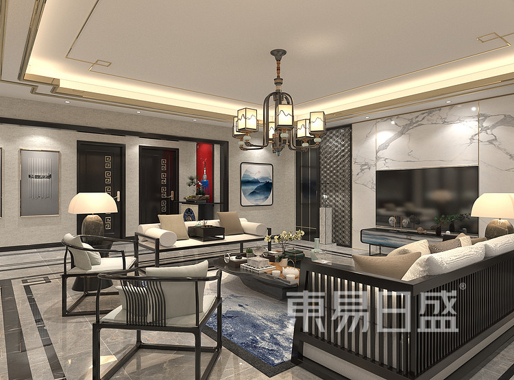 中式别墅客厅装修效果_简欧客厅装修效果图片大全_简中式客厅装修效果图