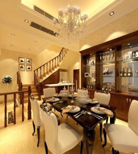 欧式餐厅酒柜装修效果图,欧式风格餐厅装修图片,简欧式餐厅装修效果图,欧式餐厅吊灯,欧式餐厅水晶灯,恒大金碧天下餐厅