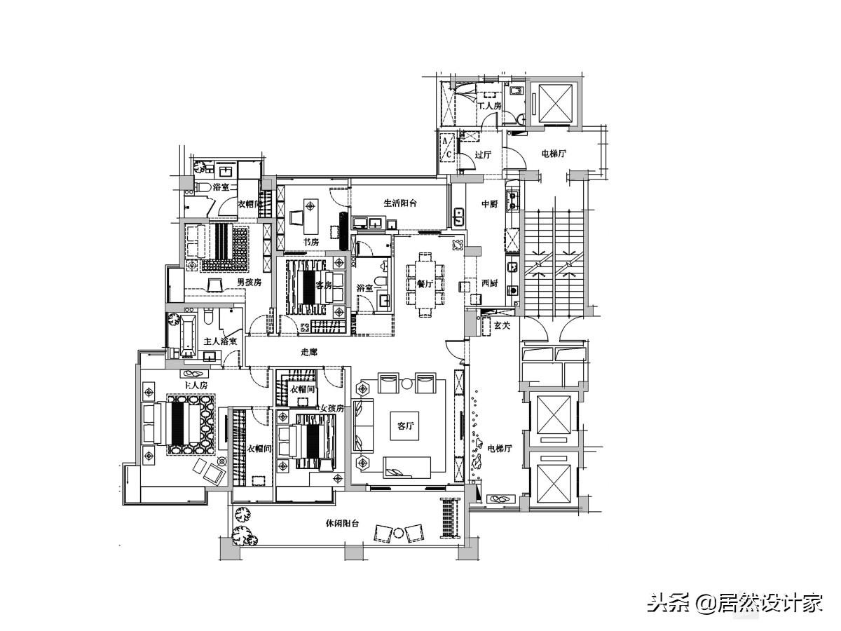 185㎡新中式风格装修，即有国风韵味，又有现代潮流