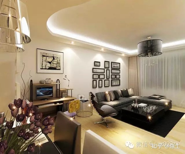 客厅吊顶装修效果图片_现代简约客厅吊顶效果_客厅吊顶装修效果图