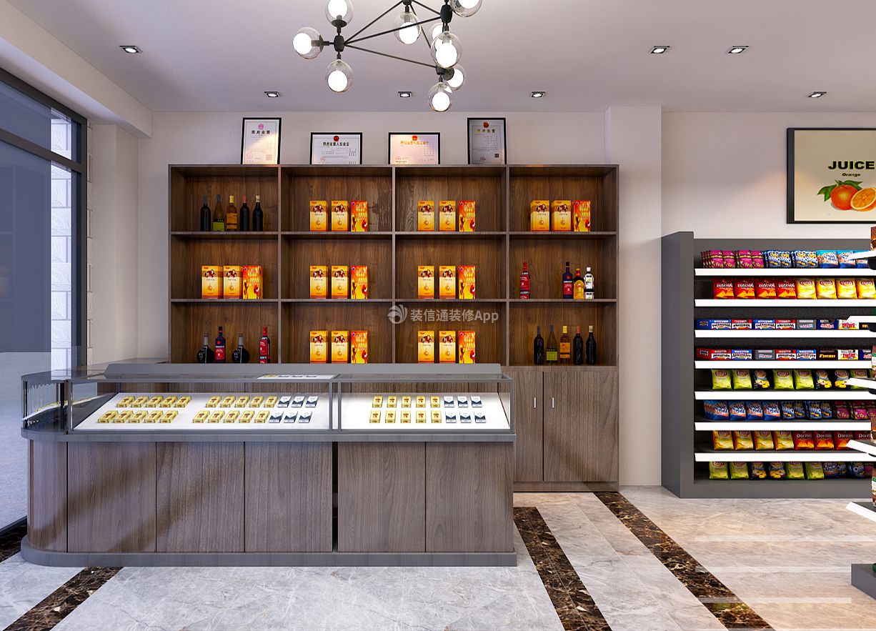 电子烟实体店装修_烟茶酒店高档装修图片_烟酒店装修