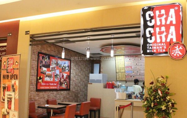 简单装修夜宵店图呀_奶茶店装修图_奶茶饮品店装修图片大全档口式