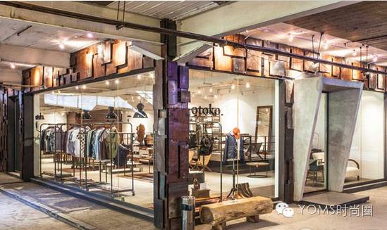 工业混搭风格快歺店装修_服装店装修风格_童装店装修货架风格图