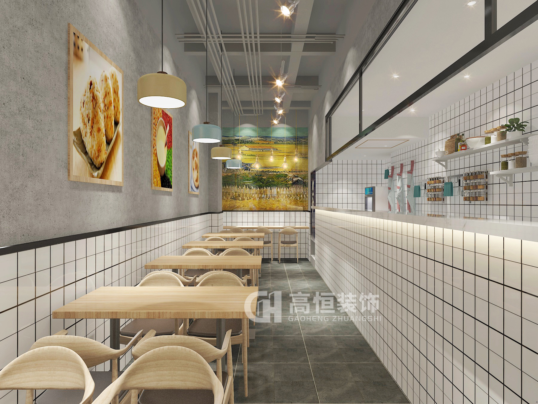 早餐店装修效果图_早餐店装修图片_个性早餐店装修效果图