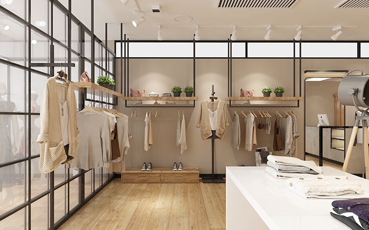化妆品店装修效果图_小型化妆店装修效果图_美甲化妆纹绣店装修效果图