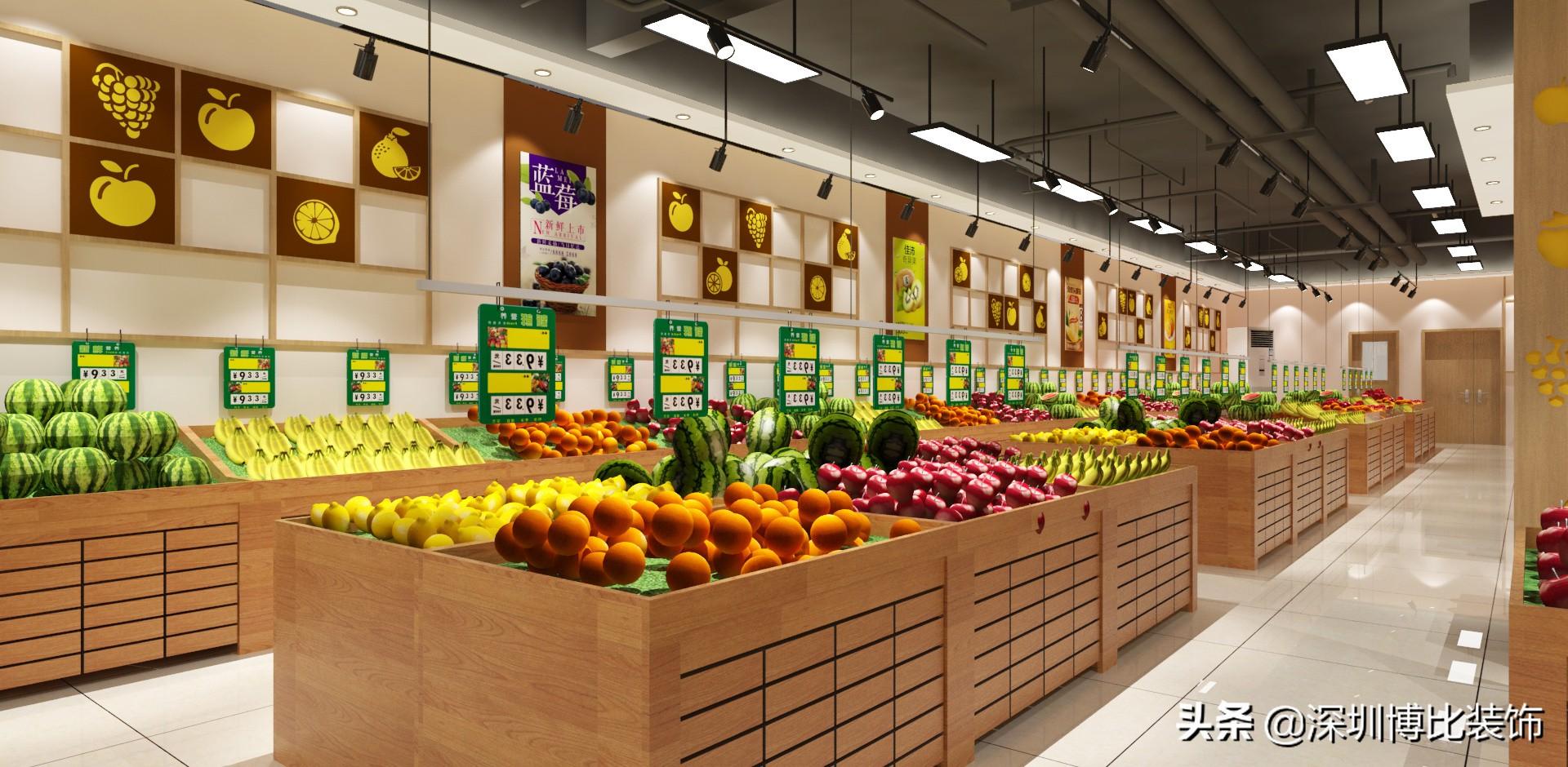 复古藏店装修图片_水果店装修图片_水果超市装修图片
