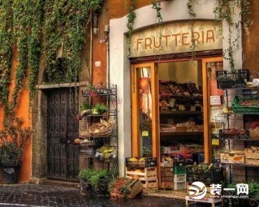 水果门头店装修效果图_复古藏店装修图片_水果店装修图片