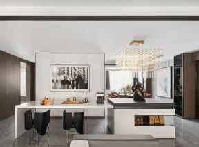 大平层餐厅装潢 餐厅灯具装修效果图 餐厅灯具装修设计效果图